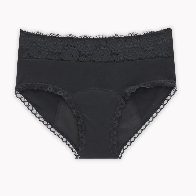 Culotte menstruelle 4 couches – Dentelle élégante, tailles XS à 6XL
